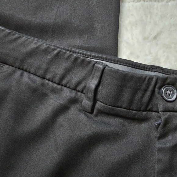 Haggar Black Cool 18 Pro Stretch Straight Fit Flat Front Dress Pants 36x30 - Picture 3 of 8